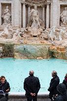 Reopening Of The Trevi Fountain After Renovation In Rome