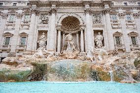 Reopening Of The Trevi Fountain After Renovation In Rome