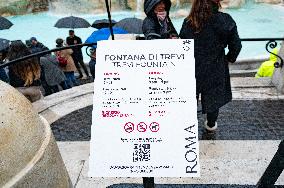 Reopening Of The Trevi Fountain After Renovation In Rome