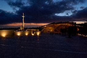 Sunset View Of The Sanctuary Of Saint Padre Pio In San Giovanni Rotondo