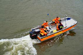 DLRG Rescue Boat On The Main River