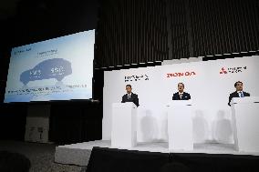 Nissan, Honda, Mitsubishi automakers' joint press conference