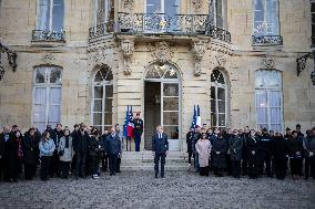 PM Bayrou Observes A Minute Of Silence - Paris