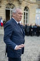 PM Bayrou Observes A Minute Of Silence - Paris