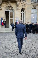 PM Bayrou Observes A Minute Of Silence - Paris