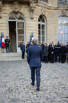 PM Bayrou Observes A Minute Of Silence - Paris