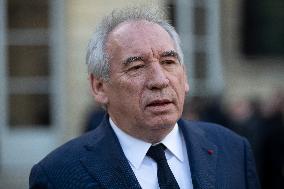 PM Bayrou Observes A Minute Of Silence - Paris