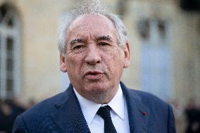 PM Bayrou Observes A Minute Of Silence - Paris