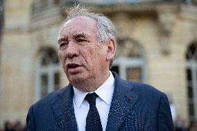 PM Bayrou Observes A Minute Of Silence - Paris