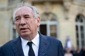 PM Bayrou Observes A Minute Of Silence - Paris