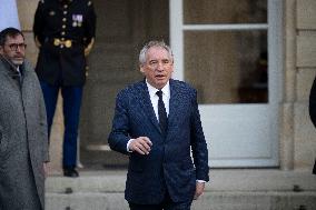 PM Bayrou Observes A Minute Of Silence - Paris