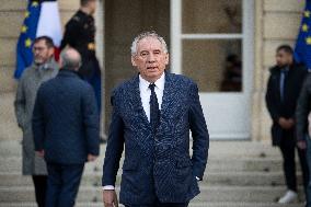 PM Bayrou Observes A Minute Of Silence - Paris