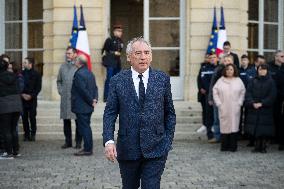 PM Bayrou Observes A Minute Of Silence - Paris