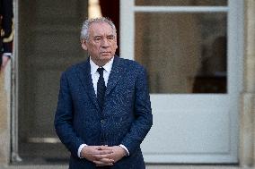 PM Bayrou Observes A Minute Of Silence - Paris