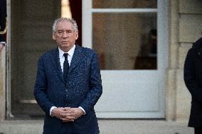 PM Bayrou Observes A Minute Of Silence - Paris