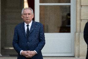 PM Bayrou Observes A Minute Of Silence - Paris