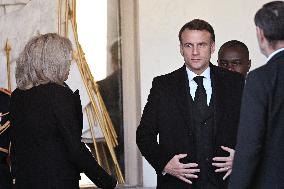 President Macron Observes A Minute Of Silence - Paris