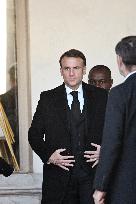 President Macron Observes A Minute Of Silence - Paris