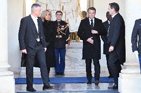 President Macron Observes A Minute Of Silence - Paris