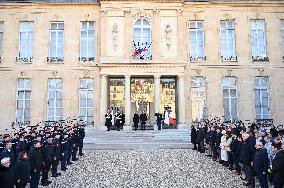 President Macron Observes A Minute Of Silence - Paris