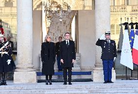 President Macron Observes A Minute Of Silence - Paris