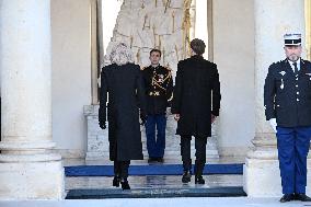 President Macron Observes A Minute Of Silence - Paris