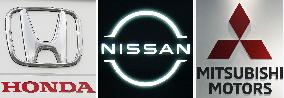 Three major Japanese automakers' logos