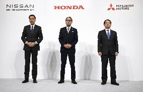 Nissan, Honda, Mitsubishi automakers' joint press conference