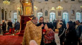 Syrian Christians At Marmieh Church - Damascus