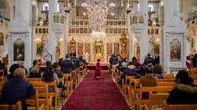 Syrian Christians At Marmieh Church - Damascus