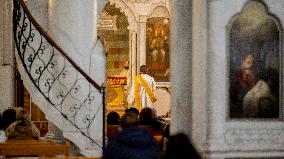 Syrian Christians At Marmieh Church - Damascus