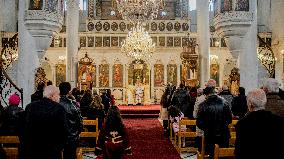 Syrian Christians At Marmieh Church - Damascus