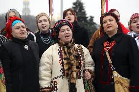 Carollers in Kyiv