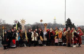 Carollers in Kyiv