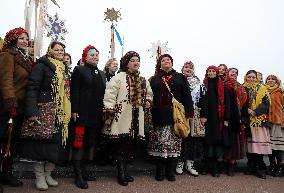 Carollers in Kyiv