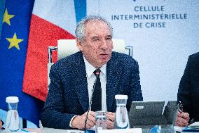 Meeting At The Interministerial Crise Centre - Paris