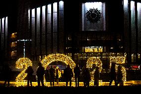 Christmas Lights In Downtown Of Sofia.