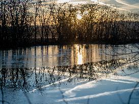 Sunrise At The Oxbow Nature Conservancy