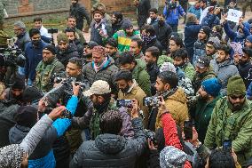 Protest Against The Reservation Policy In Srinagar