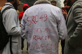 Protest Against The Reservation Policy In Srinagar