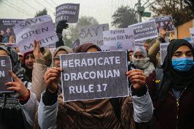 Protest Against The Reservation Policy In Srinagar