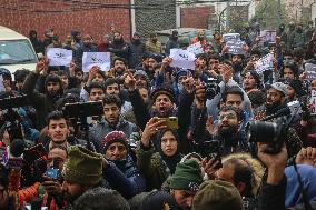 Protest Against The Reservation Policy In Srinagar