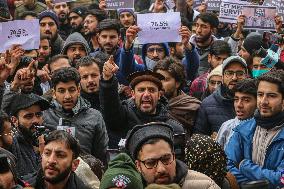 Protest Against The Reservation Policy In Srinagar