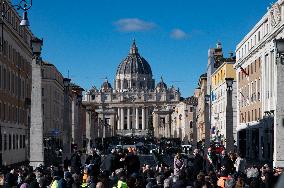 Inauguration Of Piazza Pia And The Extension Of The Lungotevere In Sassia Underpass As Part Of The Ongoing Works In Rome