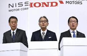 Nissan, Honda, Mitsubishi automakers' joint press conference