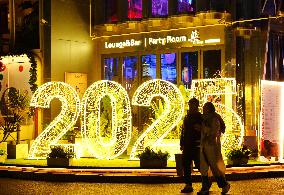 Lights Welcome 2025 New Year in Beijing