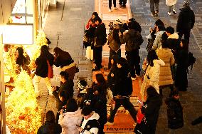 Lights Welcome 2025 New Year in Beijing