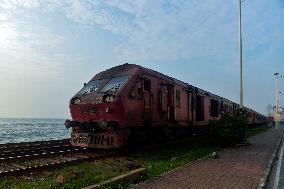 Coastal Railway Line In Colombo - Sri Lanka