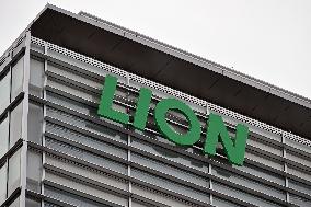 Lion Corporation signage and logo