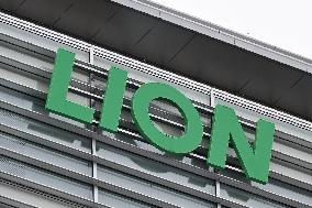 Lion Corporation signage and logo